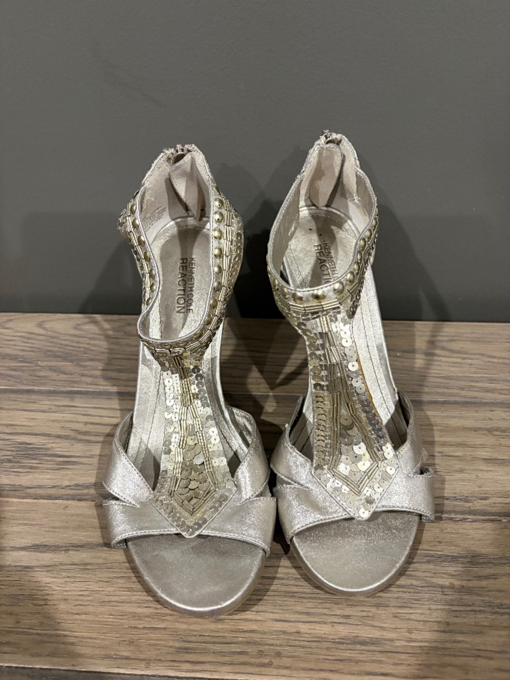 Kenneth Cole Reaction Gold Heels